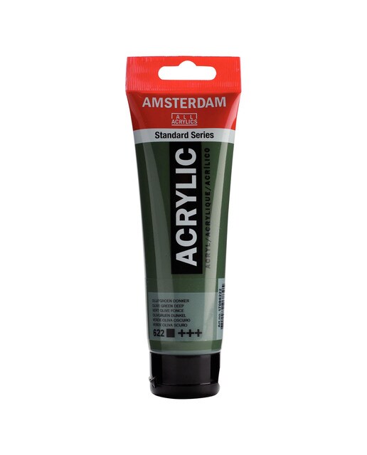 Tubo de Tinta Acrílica, 120 ml - Caqui Escuro Verde Azeitona-1