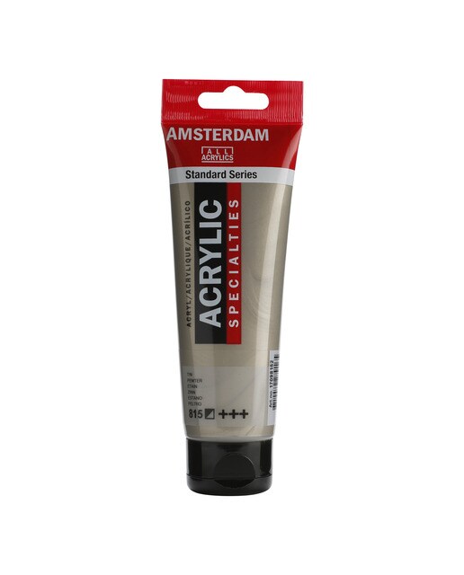 Tubo de Tinta Acrílica, 120 ml - Estanho 1