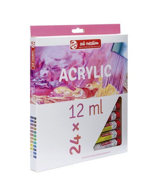 Imagem 0 de Conjunto de Vinte e Quatro Tubos de Pintura Acrílica Artcreation de 12 Ml Várias Cores Artcreation Multicolor