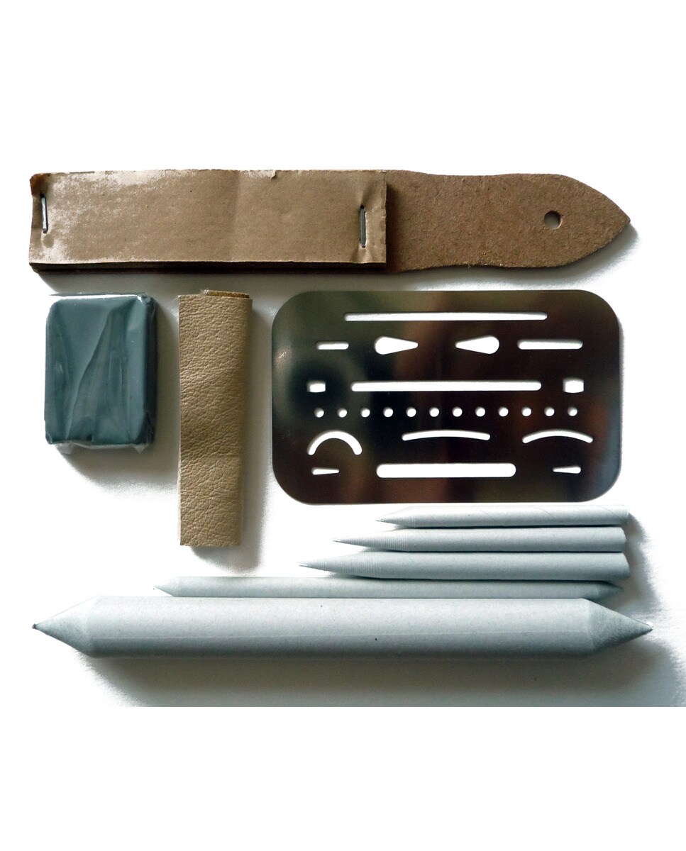 Conjunto de Nove Peças para Desenho Artcreation Branco Branco-1