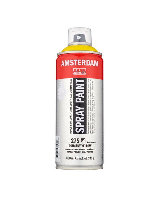 Frasco de Tinta Acrílica em Spray de 400 ml - Amarelo Primário 1