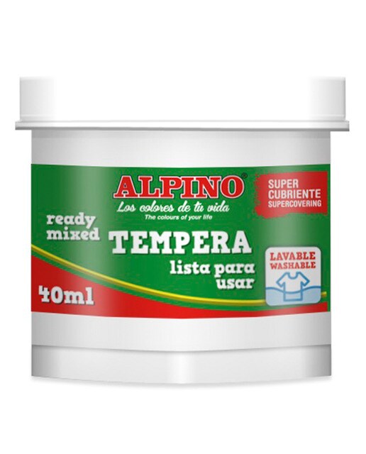 Imagen 0 de 1 Bote Tempera Blanco 40 Ml., Alpino Blanco