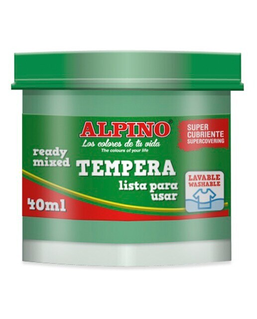 1 Bote Tempera Verde Prado 40 Ml., Alpino Verde Prado