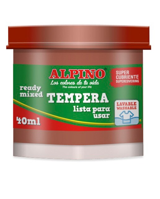 1 Bote Tempera Marron 40 Ml., Alpino Marrón 1