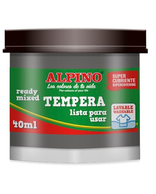 Imagen 0 de 1 Bote Tempera Negro 40 Ml., Alpino Negro
