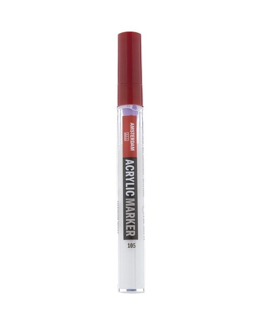 Marcador de Tinta Acrílica - 4 mm de Grossura - Branco Titânio 1