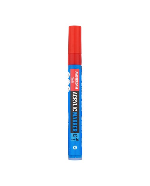 Marcador de Tinta Acrílica com Ponta de 4 mm - Azul Ciano Primário Azul cian-1