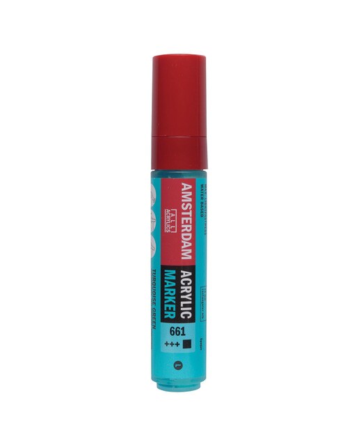 Marcador de Tinta Acrílica com Ponta de 15 mm - Verde Turquesa Verde turquesa-1