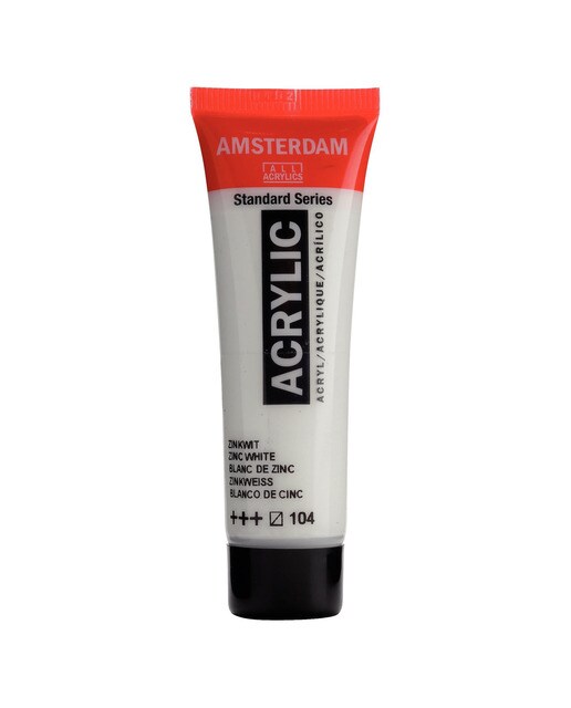 Imagem 0 de Tubo de Tinta Acrílica de 20 ml - Branco-Zinco