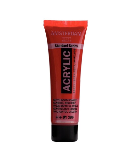Tubo de Tinta Acrílica de 20 ml - Vermelho-Naftol-Escuro Vermelho-1