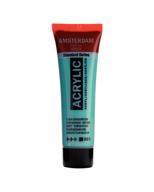 Tubo de Tinta Acrílica Amesterdão 20 ml - Verde Turquesa Verde turquesa-1