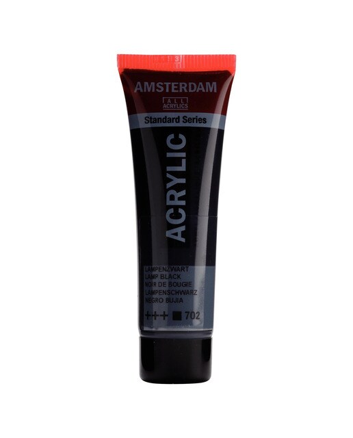 Tubo de Tinta Acrílica 20 ml - Preto Bugia Preto-1