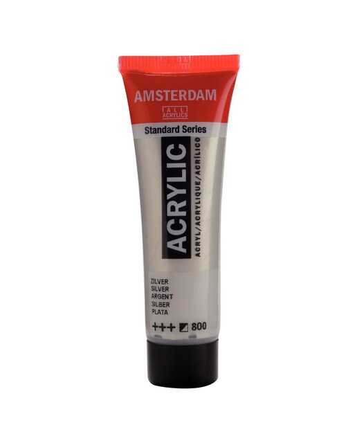 Tubo de Tinta Acrílica - 20 ml - Prateado Prata-1