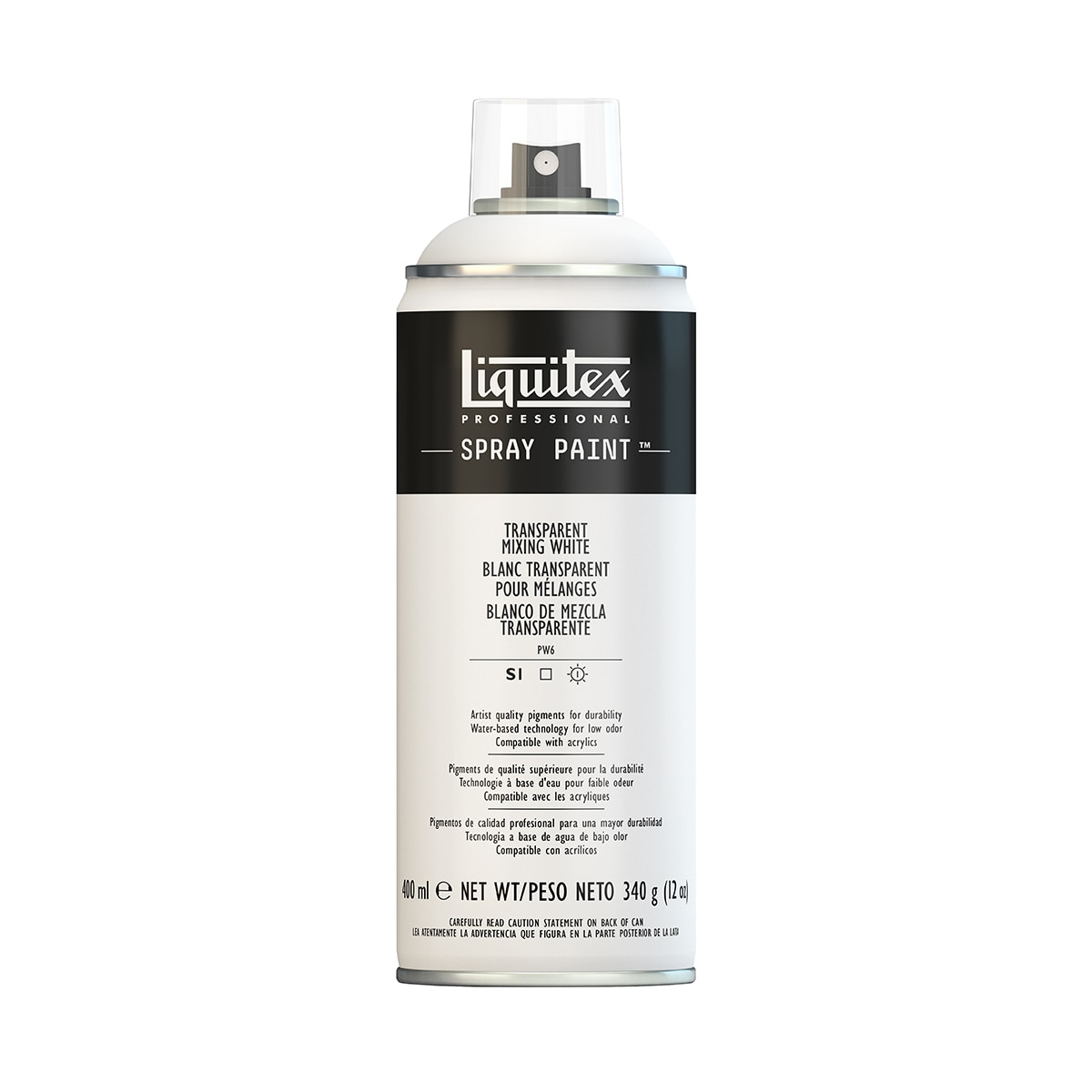 Imagem 0 de Spray de Tinta Acrílica Profissional 400ml Liquitex Branco de Mistura Transparente