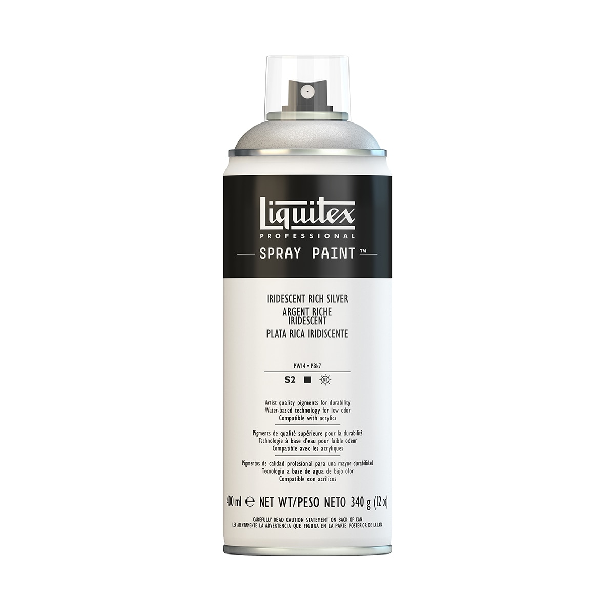 Imagem 0 de Spray de Tinta Acrílica Profissional 400ml Liquitex Prateado Rica Iridiscente
