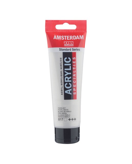 Tubo de Tinta Acrílica 120 ml - Branco Pérola Branco-pérola-1