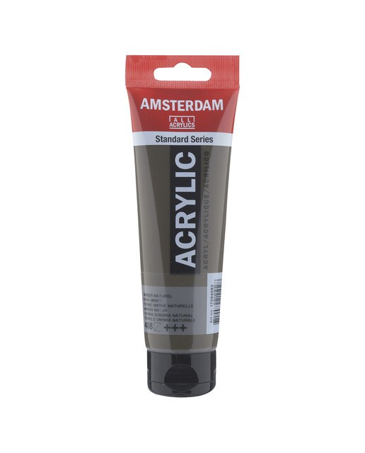 Tubo de Tinta Acrílica 120 ml - Cor de Terra Sombra Terra de Sombra-1