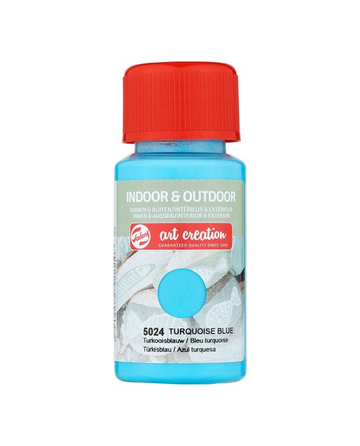 Frasco de Tinta para Interior e Exterior, 50 ml - Azul Turquesa Azul-turquesa-1