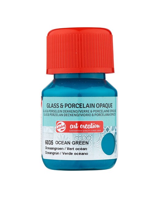 Frasco de Tinta Opaca para Vidro e Porcelana, 30 ml - Verde Oceano Verde-1