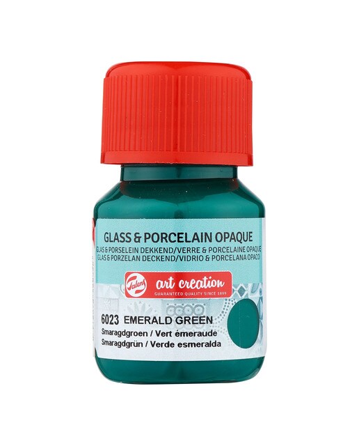 Frasco de Tinta Opaca para Vidro e Porcelana de 30 ml - Verde Esmeralda Verde-esmeralda-1