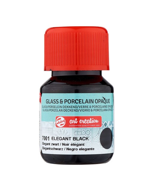 Frasco de Pintura Opaca para Vidro e Porcelana de 30ml - Preto Preto-1