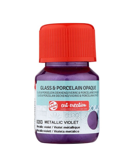 Frasco de Tinta Opaca para Vidro e Porcelana de 30 ml - Violeta Metálico Violeta-1