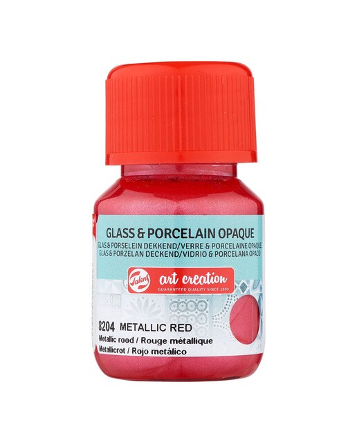 Frasco de Tinta Opaca para Vidro e Porcelana de 30 ml - Vermelho Metálico Vermelho Metálico-1