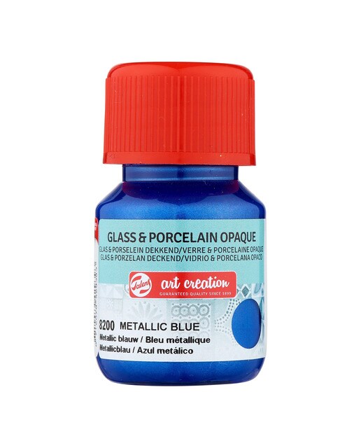 Frasco de Tinta Opaca para Vidro e Porcelana de 30 ml - Azul Metálico Azul Metálico-1