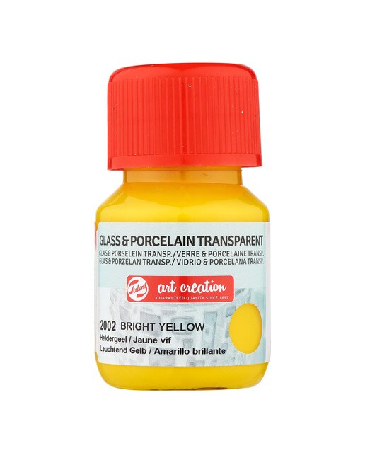 Frasco de Tinta Transparente para Vidro e Porcelana de 30 ml - Amarelo-Brilhante Amarelo-1