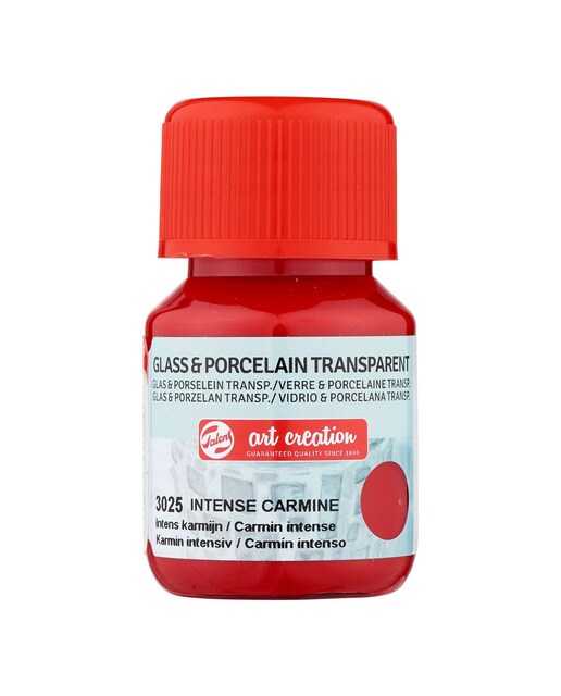 Frasco de Tinta Transparente para Vidro e Porcelana de 30 ml - Carmim Intenso Carmim-1