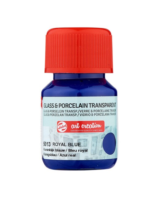 Frasco de Tinta Transparente para Vidro e Porcelana 30 ml - Azul-Real Azul Real-1