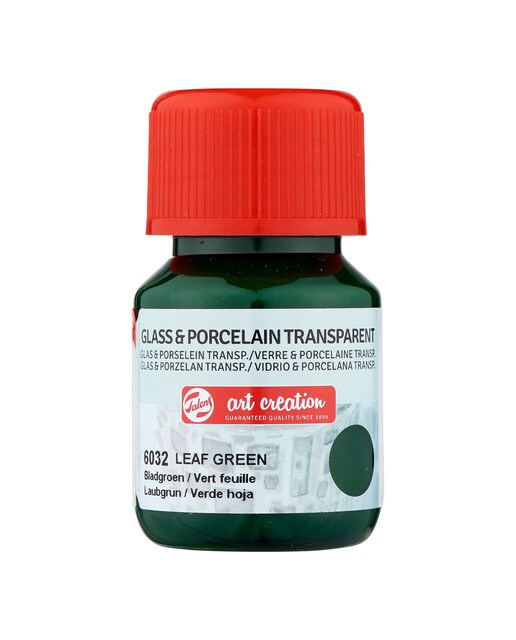 Frasco de Tinta Transparente para Vidro e Porcelana, 30 ml - Verde Folha Verde-1