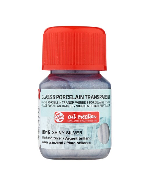Frasco de Pintura Transparente para Vidro e Porcelana de 30 ml Art Creation Prata Brilhante Prata-1