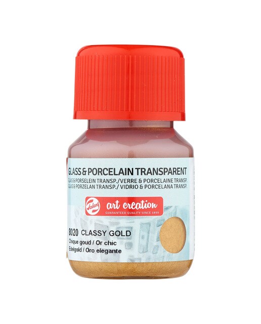 Frasco de Tinta Transparente para Vidro e Porcelana, 30 ml - Dourado Elegante Ouro-1