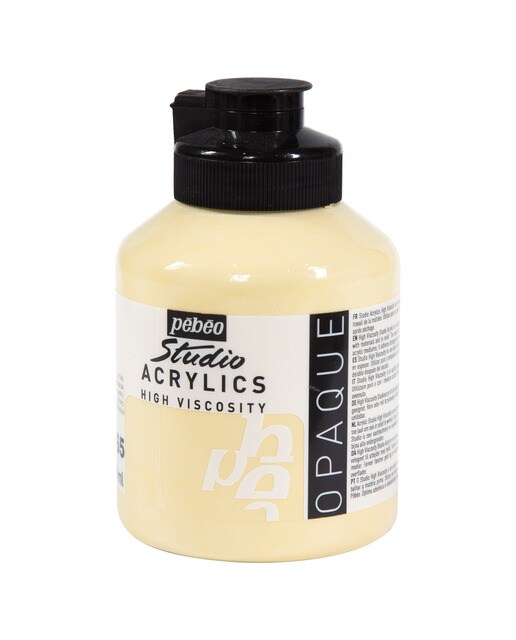 Frasco Acrílico Fino Studio Acrylics 500 ml - Marfim Marfim-1