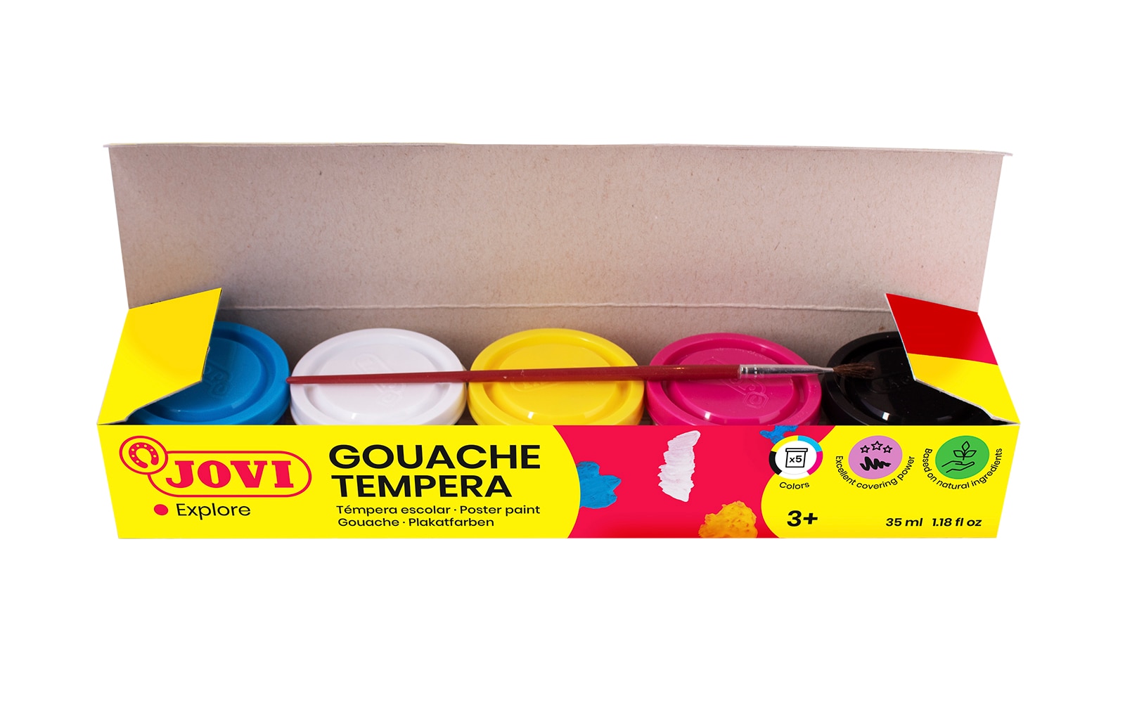 Têmpera Escolar Estojo 5 Frascos 35 ml - Artigo Sortido. Envio realizado de forma aleatória Multicolor-2