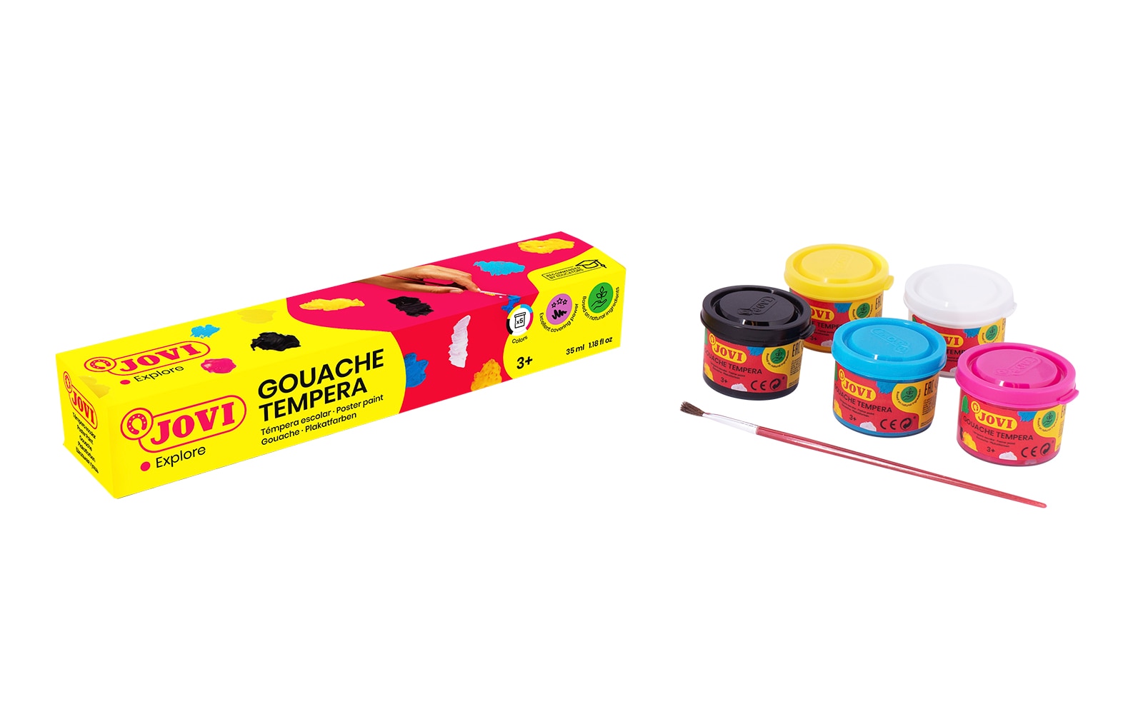 Têmpera Escolar Estojo 5 Frascos 35 ml - Artigo Sortido. Envio realizado de forma aleatória Multicolor-3