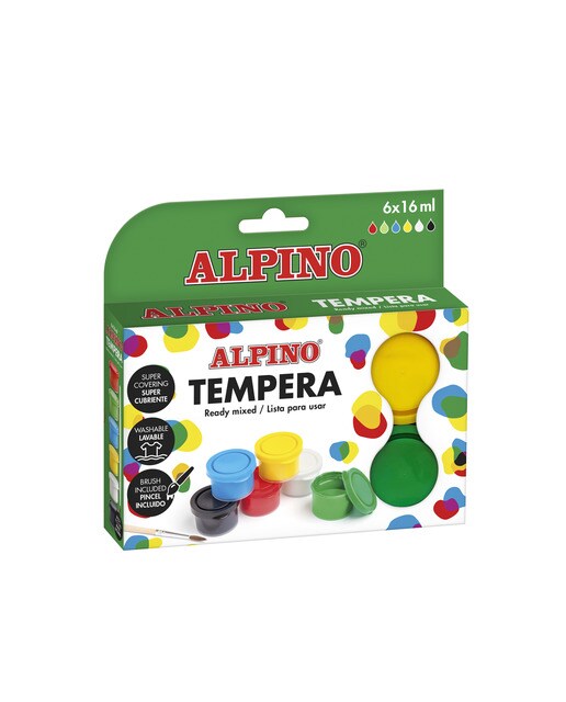 Estojo de 6 Têmperas Escolares 16 ml - Multicolor Multicolor-1