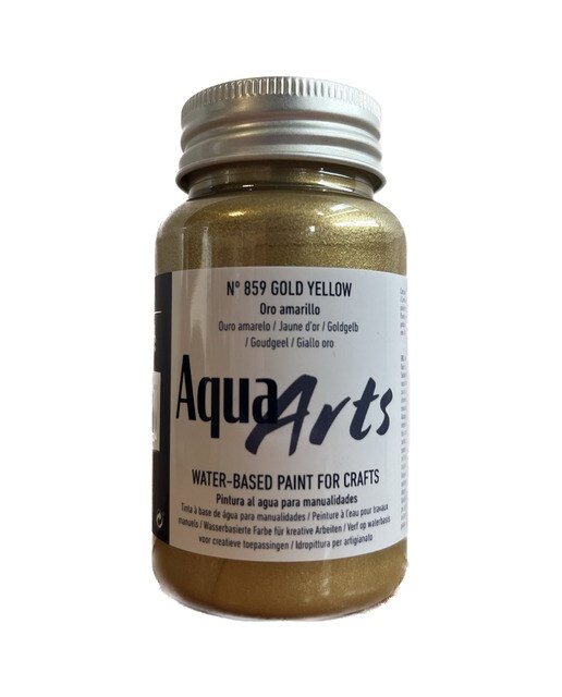 Frasco de Tinta para Trabalhos Manuais de 100 ml - Dourado-Amarelo Ouro amarelo-1