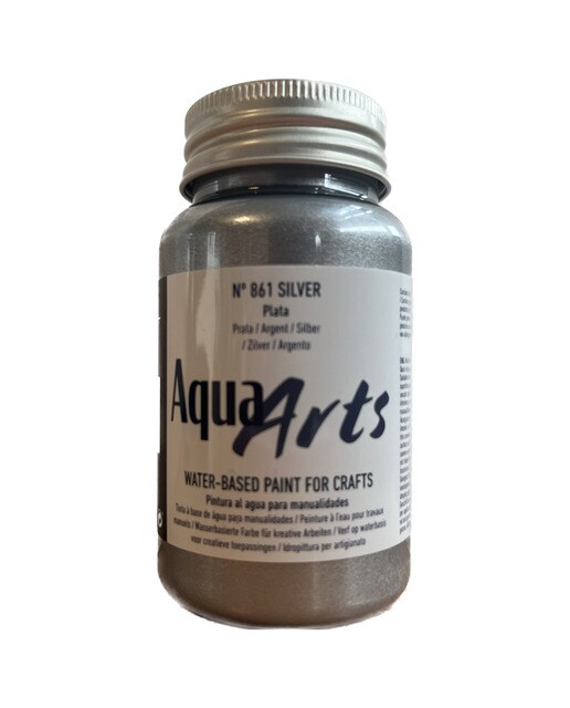 Frasco de Tinta para Trabalhos Manuais Arts - 100 ml - Prateado Prata-1