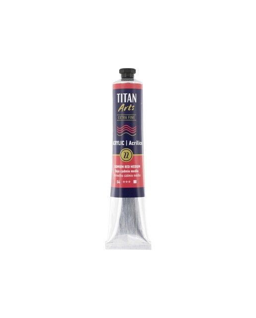 Tubo de Tinta Acrílica Extra Fine 60 ml - Vermelho Cádmio Médio Vermelho de Cádmio Médio-1