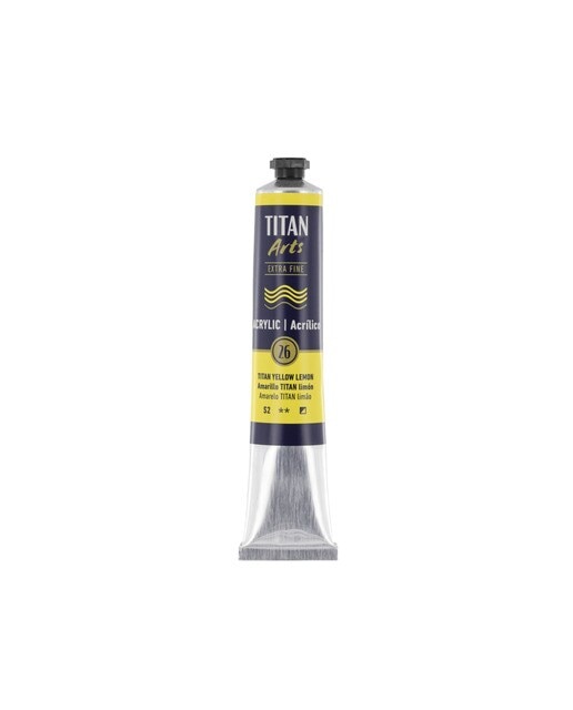 Tubo de Tinta Acrílica Extra Fine 60 ml - Amarelo Titan Limão Amarelo Titã Limão-1