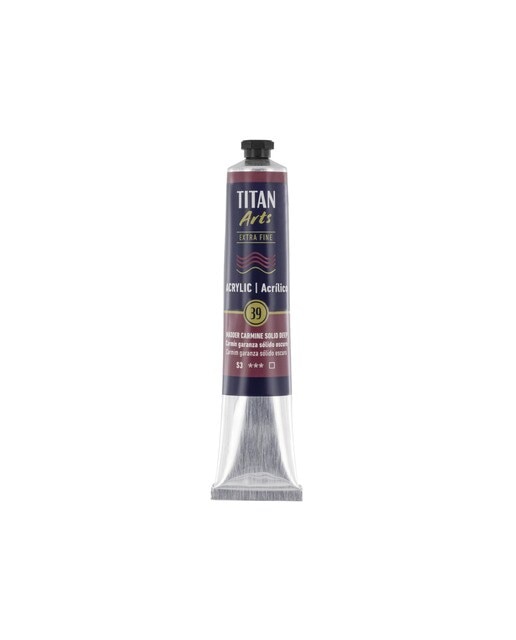 Tubo de Tinta Acrílica Extra Fine 60 ml - Carmim Garanza Sólido Escuro Carmim Ruiva-dos-Tintureiros Sólido Escuro-1