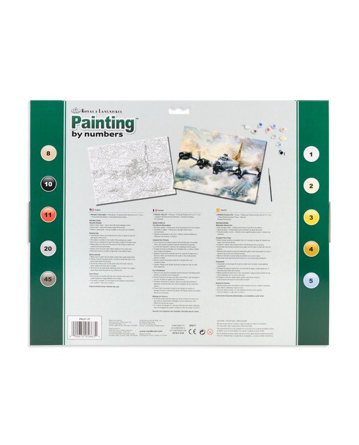 Pintura por números para adultos Impressão por números Royal & Langnickel Flying Fortress 2