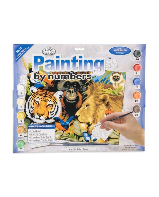 Lámina pintar por números adulto dibujo Safari Royal & Langnickel 1