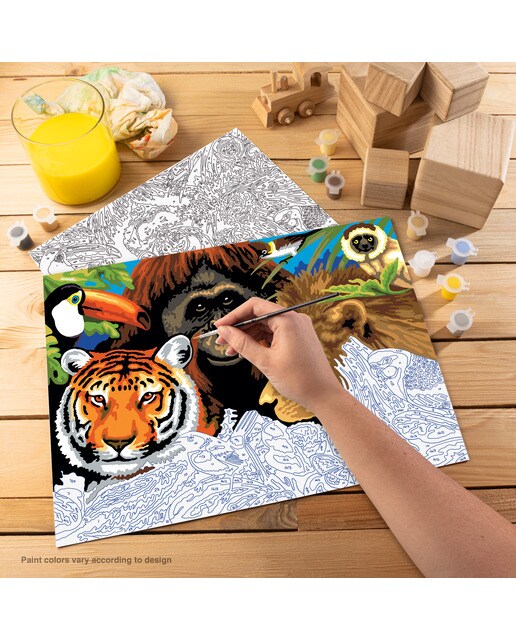 Lámina pintar por números adulto dibujo Safari Royal & Langnickel 3