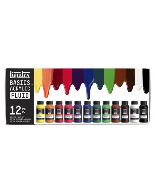 Conjunto 12 Frascos Acrílico Fluido - 118 ml 1