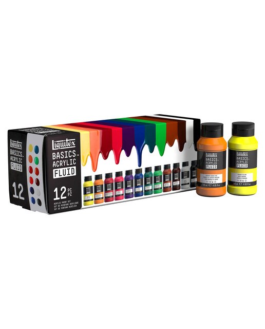 Conjunto 12 Frascos Acrílico Fluido - 118 ml 3