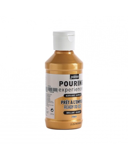 Fluido de enchimento 118 ml Pebeo ouro metalizado 4