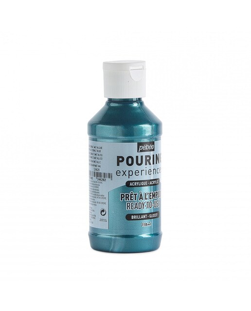 Tinta Acrílica Azul Metálico Pebeo 118 ml 4